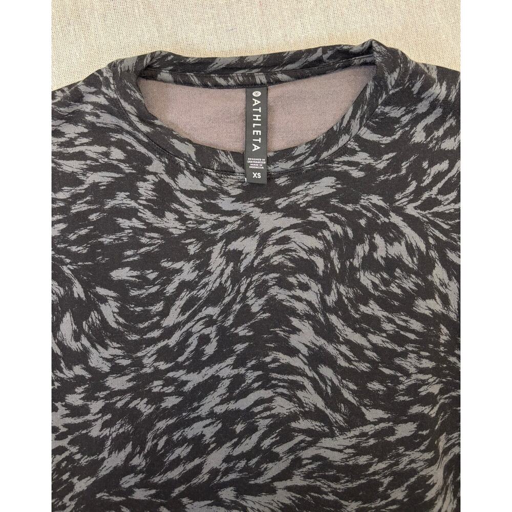 Athleta Womens XS Studio to street Black Lynx pullover yoga‎ pilates - Picture 7 of 8